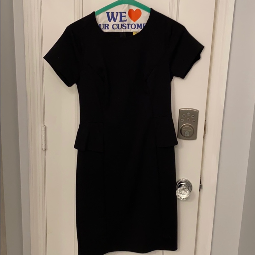Black peplum dress